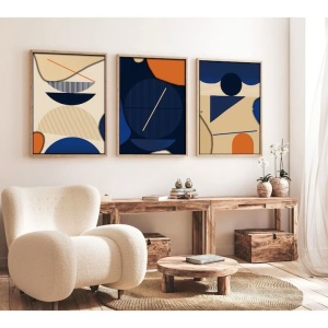 Set tablouri decorative Re-Bloom, 3 piese, MDF, multicolor, 70 x 50 cm - Img 3