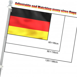 Steag cu suport reglabil INFLATION, textil/metal, multicolor, 150 x 90 cm / 40 - 180 cm - Img 5