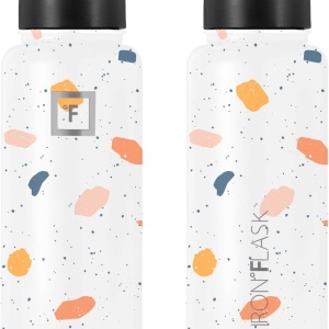 Sticla din otel inoxidabil IRON °FLASK, 3 capace, rece 24 ore / cald 12 ore, izolata, multicolor, fara BPA, 950 ml - Img 3