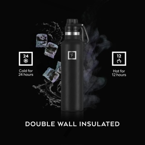 Sticla din otel inoxidabil IRON °FLASK, rece 24 ore / cald 12 ore, izolata, violet/albastru, 700 ml - Img 4