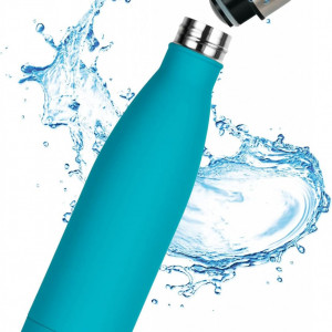 Sticla pentru apa UVTQSSP, otel inoxidabil, albastru, 500 ml - Img 8