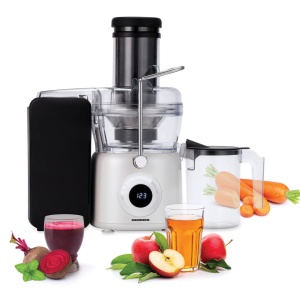 Storcator de fructe Heinner PearlWhite HSF-K1000DCWP, Putere 1000W, Motor DC, Viteza variabila, Recipient pulpa 1L, Filtru inox, Alb perlat - Img 3