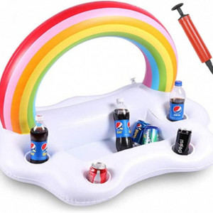 Suport gonflabil pentru bauturi la piscina Ropniik, multicolor, PVC, 60 x 40 x 40 cm