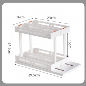 Suport pentru condimente Giorno di casa, plastic, alb, 29,5 x 24,5 x 16 cm - Img 2