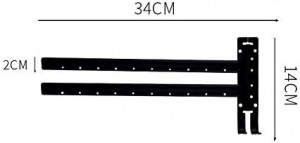 Suport pentru rola de hartie si ustensile Hosoncovy, metal, negru, 14 x 34 cm