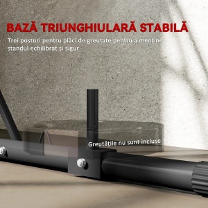 Suport reglabil autoportant pentru sac de box, otel, 170x90x182-225 cm pliat 182x43x25 cm, inaltime carlig 162-205cm, baza triunghiulara, capacitate 60kg, negru - Verificat A · Re-Bloom - Img 5