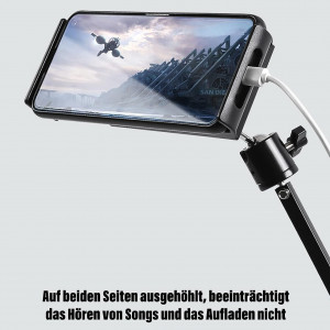 Suport reglabil pentru tableta/ telefon CALIYO, negru, aluminiu, 88 cm 