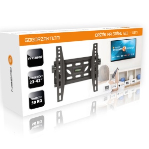 Suport TV GoGEN M, diagonala 23"-42" (58 - 106 cm), inclinare 0°-10°, 50 kg, VESA - Img 3