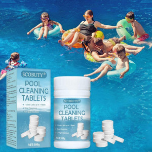 Tablete de clor pentru curatarea apei din piscina SCOBUTY, alb, 100 g - Img 5