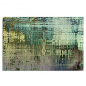 Tablou „Abstract 1”, verde/albastru/maro, 80 x 60 cm