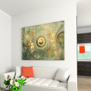 Tablou „Abstrakt 353”, panza/lemn, 80 x 120 x 2 cm - Img 2