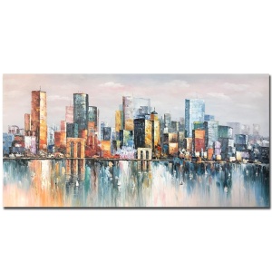 Tablou decorativ canvas, 50x120 cm, panza/lemn, format panoramic, multicolor - Verificat A · Re-Bloom