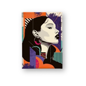 Tablou decorativ model femeie canvas 70x100 cm, panza/lemn, multicolor - Verificat A · Re-Bloom