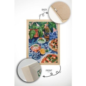 Tablou decorativ Re-Bloom, lemn masiv/hartie, multicolor, 33 x 48 cm - Img 2