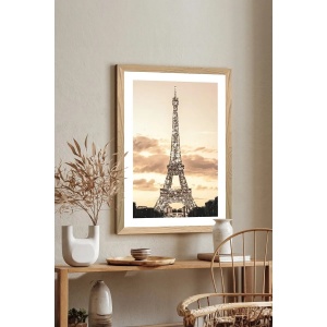 Tablou decorativ Re-Bloom, model Turnul Eiffel, MDF, multicolor, 33 x 48 cm - Img 3