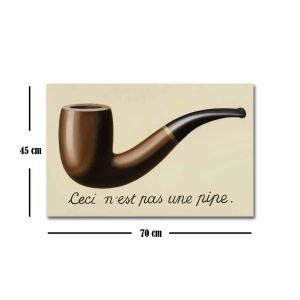Tablou decorativ Re-Bloom, panza/lemn, bej/maro/negru, 45 x 70 cm - Img 2