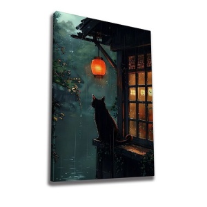 Tablou decorativ Re-Bloom, panza/lemn, multicolor, 50 x 70 cm