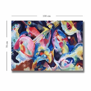 Tablou decorativ Re-Bloom, panza/lemn, multicolor, 70 x 100 cm - Img 3