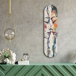 Tablou decorativ Re-Bloom, sticla securizata, multicolor, 20 x 80 cm - Img 2