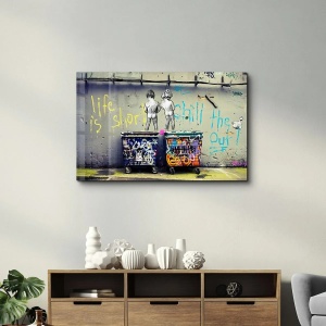 Tablou decorativ Re-Bloom, sticla temperata, multicolor, 46 x 72 cm - Img 4
