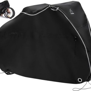 TeamObsidian husa bicicleta, ripstop impermeabil invelis PU, snururi strangere + catarame + plasa incarcare, pentru toate tipurile de biciclete - Verificat A · Re-Bloom