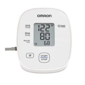 Tensiometru complet automat de brat Omron M300, Tehnologie IntelliSense, Afisaj LCD, Adaptor AC, Alb, Resigilat, Grad A - Img 3