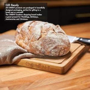 Tocator din Lemn Natural de Bambus, Orient, Canelura pentru scurgerea sucului, 40.5 x 30.5, Resigilat, Grad A - Img 5