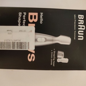 Trimmer de precizie pentru sprancene Braun FG1106, incarcare pe baterie, Alb/Argintiu, Resigilat, Grad A - Img 6