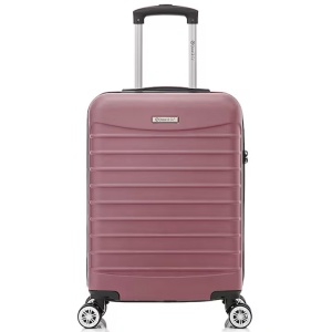 Troler cabina avion, Model Line, 4 roti duble cu rotatie 360°, maner telescopic, cifru, 55 x 36 x 20 cm, ABS, roz pudrat, Resigilat, Grad A