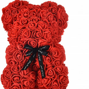 Ursulet de trandafiri Nwsx, rosu, 25 cm