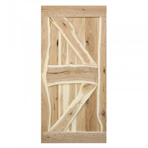 Usa glisanta Miltona, lemn masiv, maro, 100 x 210 x 40 cm