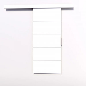 Usa glisanta Redruth, PVC/furnir, alb, 106 x 205 x 1,6 cm