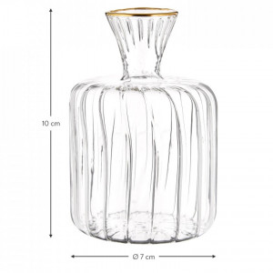 Vaza decorativa Plinn, sticla, transparent, 7 x 10 cm - Img 4