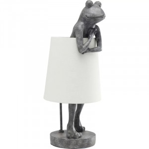 Veioza Animal Frog, metal, gri/alb, 58 x 23 x 29 cm