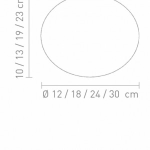 Veioza Glas Oval alba, 1 bec, sticla, rotunda, diametru 30 cm, 230 V, 40 W - Img 4