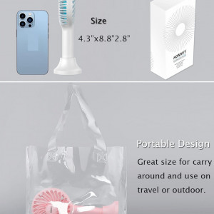 Ventilator portabil HonHey, plastic, alb/albastru, 10,9 x 22,3 x 7,1 cm