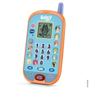 Vtech Bluey smartphone interactiv, ecran animat, 6 activitati, 2 baterii LR03 incluse, 3-7 ani, albastru - Verificat A · Re-Bloom