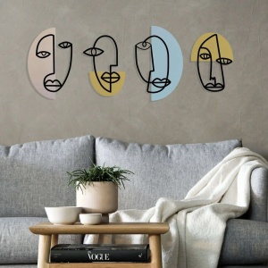 Wallity decor de perete metal/lemn, 159x58 cm, metal 1.20mm + lemn 3mm, multicolor - Verificat A · Re-Bloom - Img 3