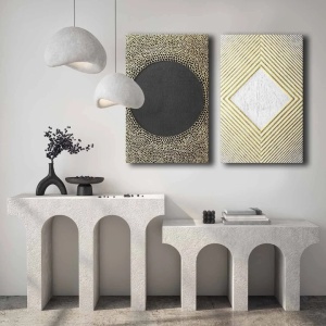 Wallity set 2 tablouri decorative canvas, 2x45x70 cm, panza 100% 2.8mm, rama lemn pin 100%, multicolor - Verificat A · Re-Bloom - Img 2