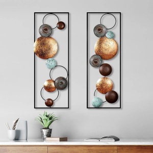 Wallxpert decor de perete 32x92x4 cm, metal 100%, set 2 bucati, multicolor - Verificat A · Re-Bloom - Img 5