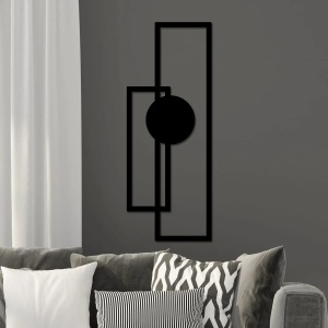 Wallxpert decor de perete din metal, 32x85 cm, grosime 1.5mm, 0.83 kg, design modern, negru - Verificat A · Re-Bloom - Img 4