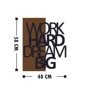 Wallxpert decor de perete lemn/metal, 48x58 cm, lemn 50% grosime 3cm + metal 50%, nuc/negru - Verificat A · Re-Bloom - Img 4
