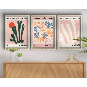 Wallxpert set 3 tablouri decorative cu rama, 3x38x53 cm, MDF 2.7mm, cadru lemn 22mm, multicolor - Verificat A · Re-Bloom - Img 2