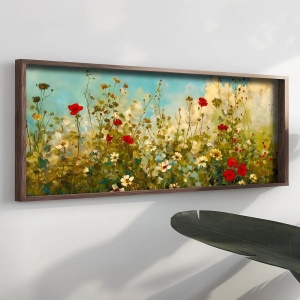 Wallxpert tablou decorativ inramat, 40x120x3.5 cm, MDF 3mm, cadru lemn pin 100%, imprimare UV, format panoramic, multicolor - Verificat A · Re-Bloom - Img 3