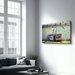 Wallxpert tablou decorativ pe sticla temperata, 46x72 cm, sticla 100% grosime 4mm, imprimare UV, multicolor - Verificat A · Re-Bloom - Img 5
