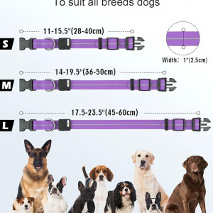 Zgarda de câine cu LED , violet, L - Img 2
