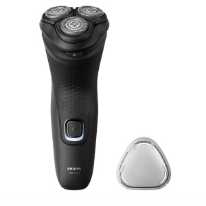 Aparat de ras PHILIPS Shaver Seria 1000 S1141/00, barbierit umed si uscat, fara fir, capete 4D flexibile, lame autoascutire, 40 min, capac de protectie, Negru, Resigilat, Grad A - Img 3
