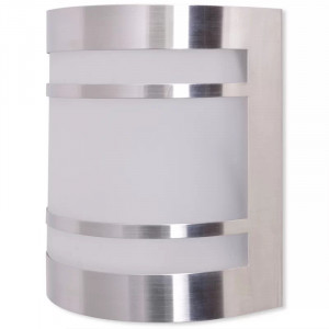 Aplica de perete pentru exterior Brazil, otel inoxidabil/plastic, argintiu/alb, 16,5 x 14 x 10,5 cm