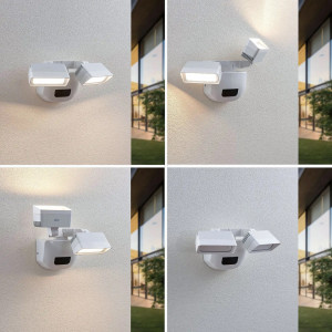 Aplica de perete pentru exterior Nikoleta, LED, cu senzor de miscare, alb, 24 x 21,5 x 40 cm - Img 8