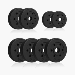 Athletos set discuri suplimentare 20kg (4x3+2x2.5+2x1.25kg), ciment, fara bara - Verificat A · Re-Bloom